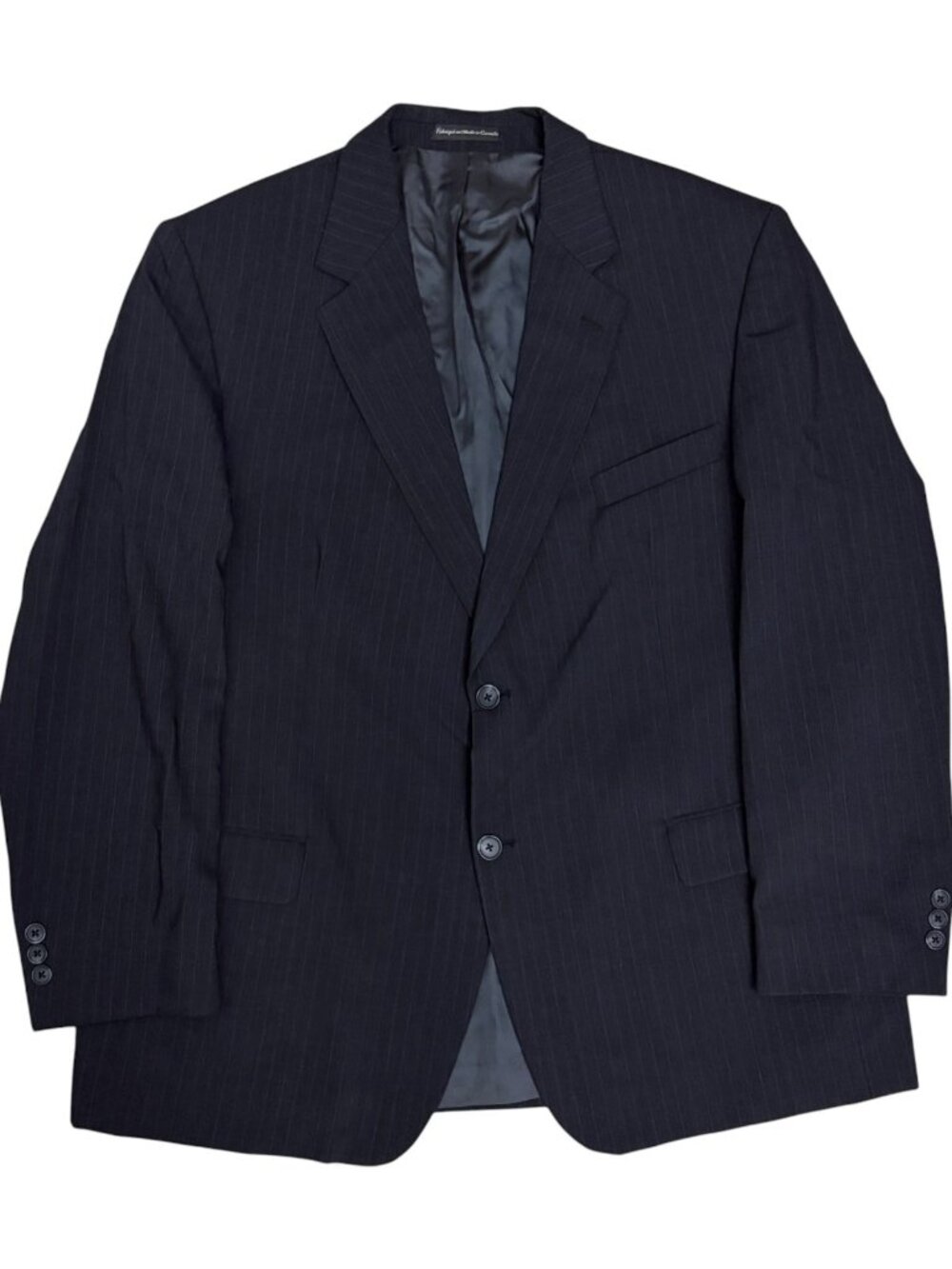 OSCAR DE LA RENTA Blazer Sport Coat Vintage Blue Pinstripe Business Jacket 44R